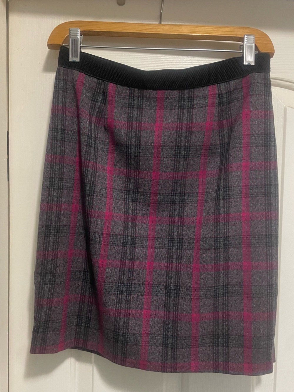 Jacob Grey & Pink Plaid Pencil Skirt – Size 2